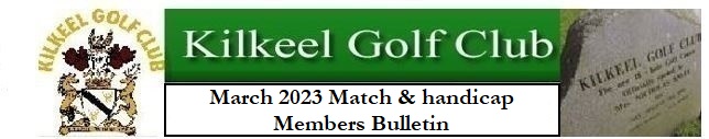 2023-03-28 Match & Handicap Members bulletin
