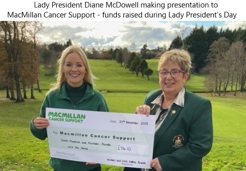 2023-12-02 Lady Presidents Presentation to Macmillan Cancer Support